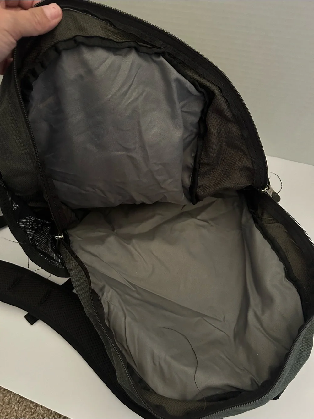 Rei Backpack Black Gray Multi Pocket Hiking Camping Outdoor Travel  Good pre own